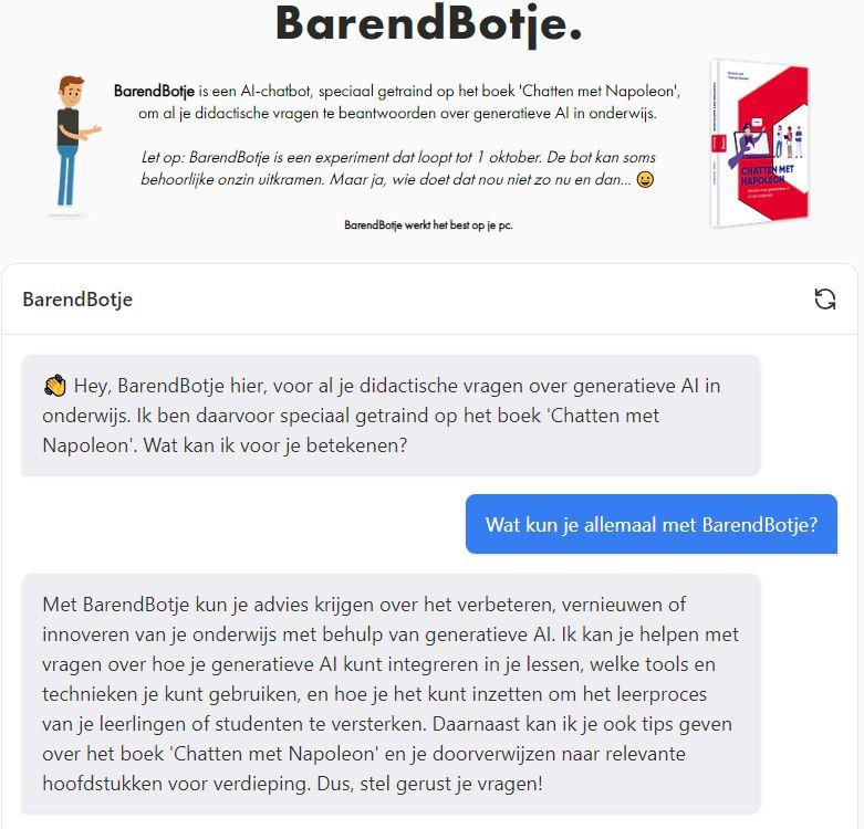 Wat je er allemaal mee kunt? We vroegen het BarendBotje zelf.