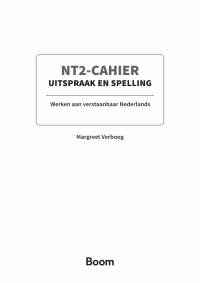 NT2-Cahier Uitspraak en spelling